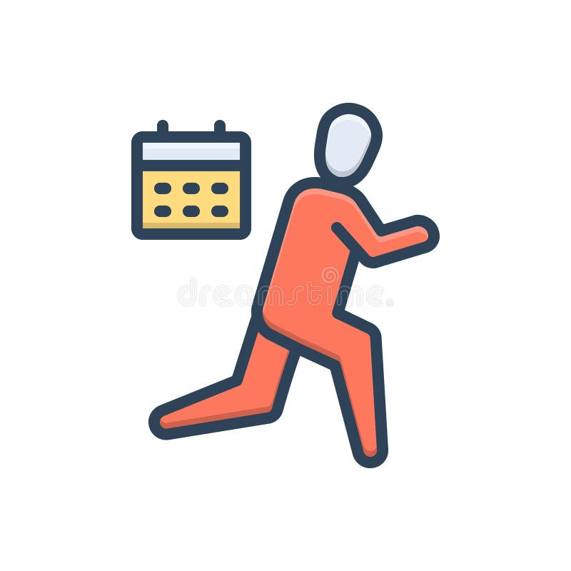 Color illustration icon for Regularly, usually, routinely, agenda, logo,  steady and regulable. Color illustration icon for Regularly, usually, routinely, agenda, logo,  steady and regulable