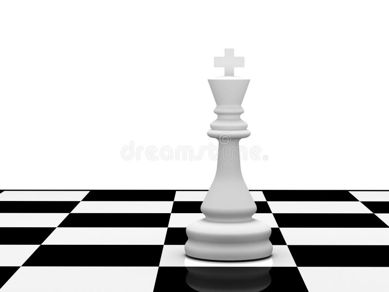 rei claro branca Peça de Jogo de Xadrez 3d Render isolado fundo branco  Stock Photo