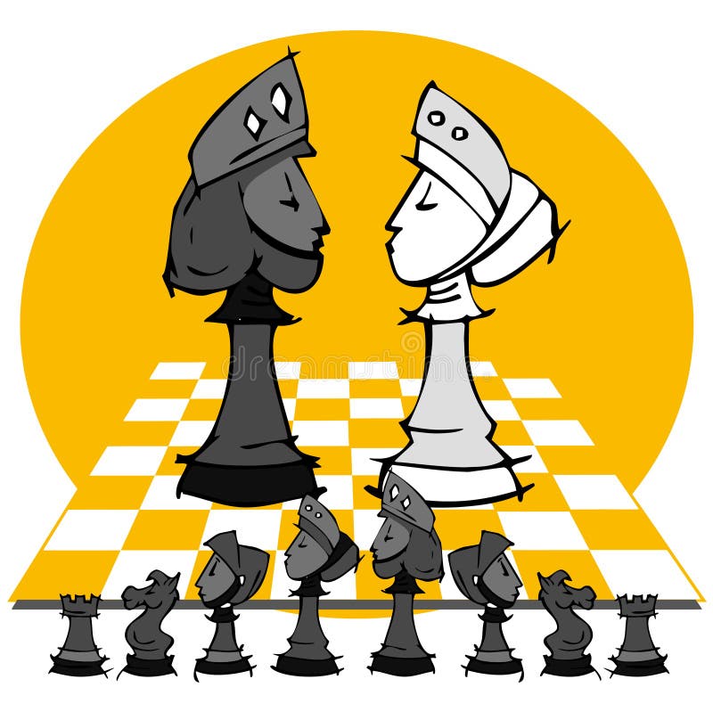 Rei Pieces Checkmate Da Xadrez Ilustração Stock - Ilustração de fundo,  cavaleiro: 79191999