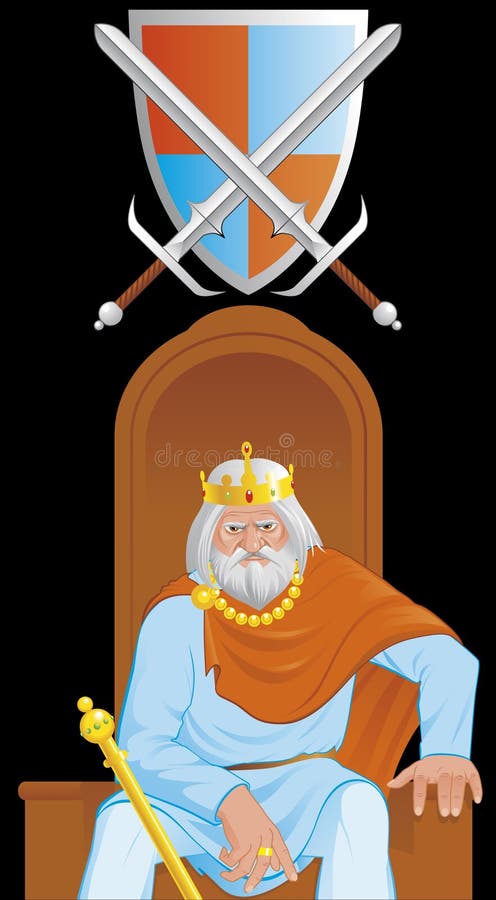 Rei idoso ilustração royalty free Rei idoso ilustração royalty free