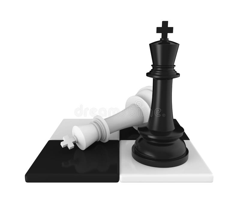 Checkmate O Rei Branco Conceito Da Xadrez Com Fundo Branco Para O