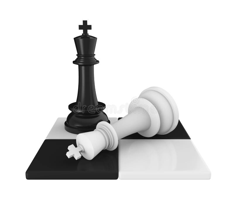 Checkmate 3D Do Conceito Da Xadrez Ilustração Stock - Ilustração