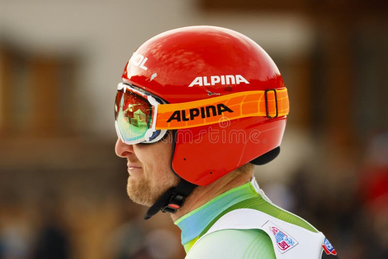 Reichelt Hannes dans Audi FIS Ski World Cup alpin - Downhi des hommes images libres de droits Reichelt Hannes dans Audi FIS Ski World Cup alpin - Downhi des hommes images libres de droits