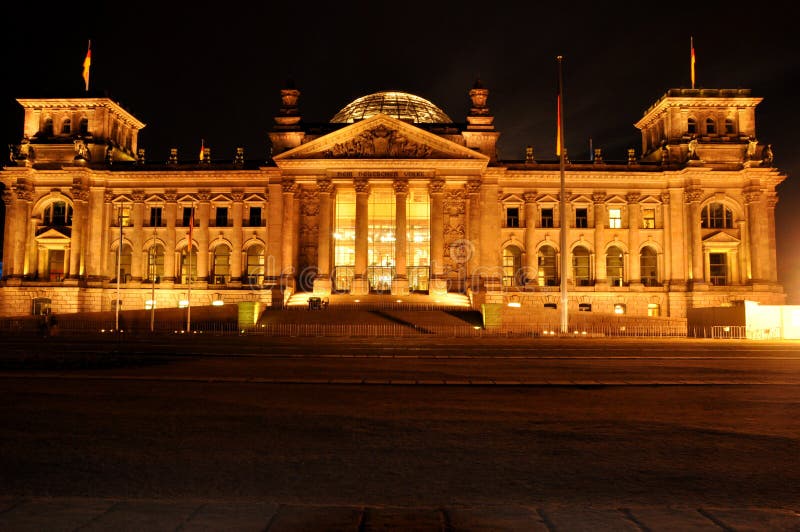 The Reichstag in Berlin stock photo. Image of column 48497414