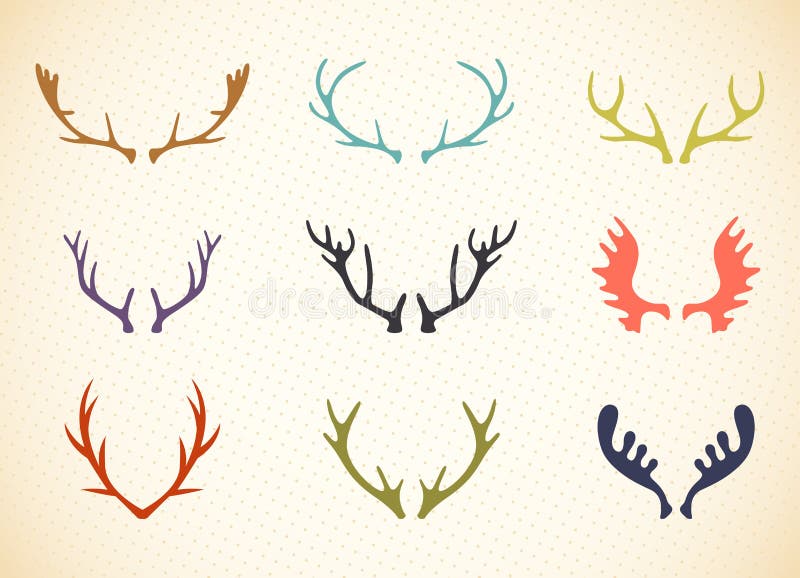 Reindeer Antlers Illustration in Vector. vector illustration Reindeer Antlers Illustration in Vector. vector illustration