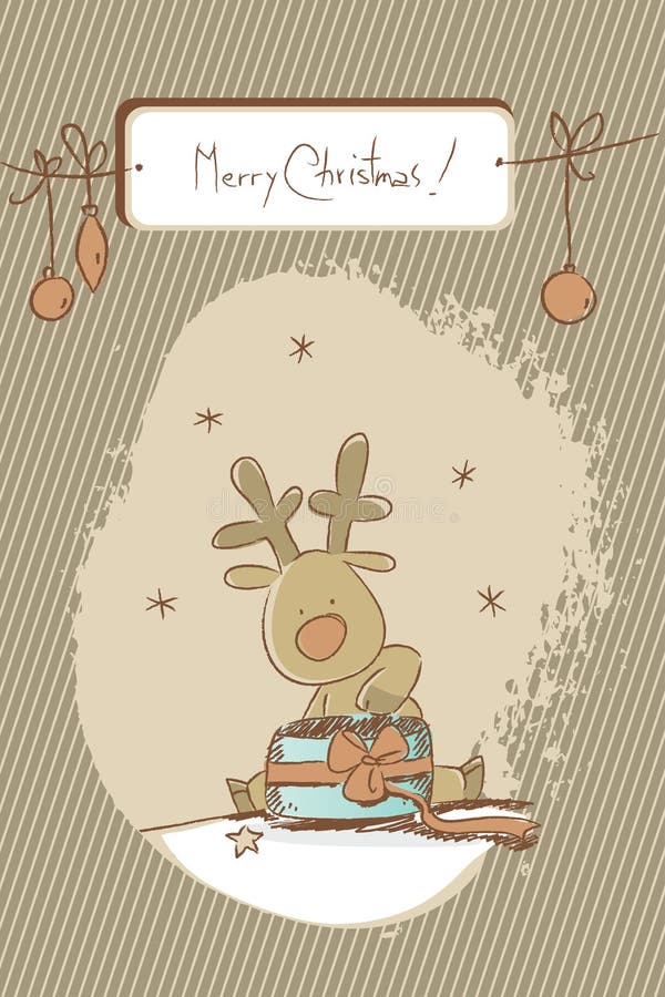Reindeer christmas card