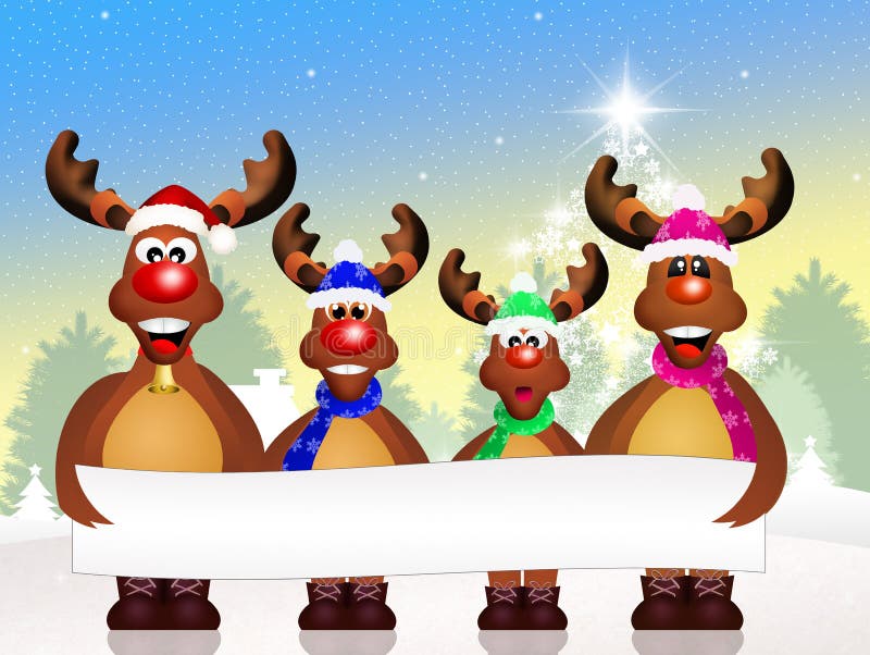 Reindeer family stock illustration. Illustration of deer - 46716260