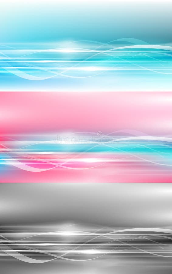 Reines Energiefluss-Hintergrundset stock abbildung Reines Energiefluss-Hintergrundset stock abbildung