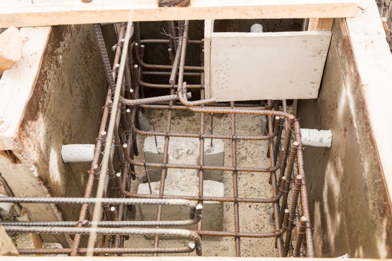 Reinforcement Steel for Construction Foundation Stock Photo Image of construction, contractor