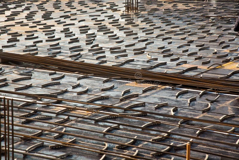Reinforcing Bar (Rebar) at a Building Site Stock Photo Image of