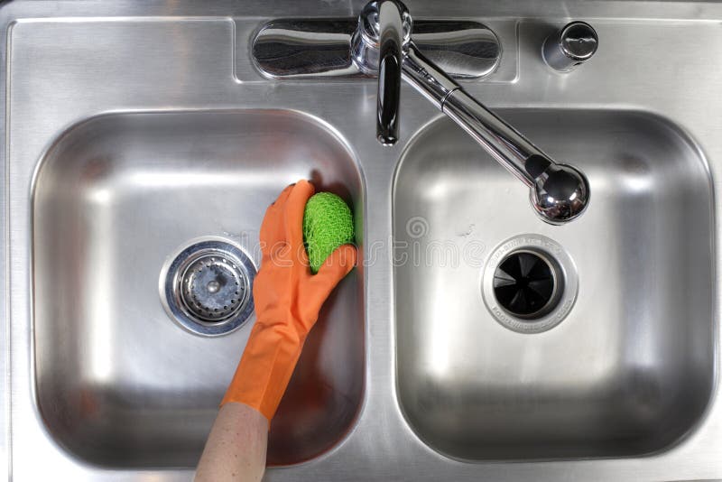 Reinigungs-Küche-Wanne lizenzfreie stockbilder Reinigungs-Küche-Wanne lizenzfreie stockbilder