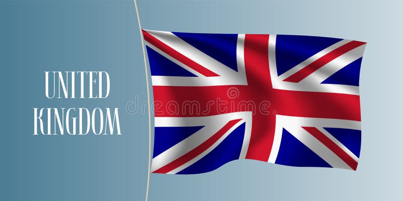 Reino Unido da ilustração de ondulação do vetor da bandeira de Grâ Bretanha ilustração stock Reino Unido da ilustração de ondulação do vetor da bandeira de Grâ Bretanha ilustração stock