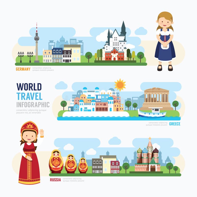 Reis en het openlucht van het het Oriëntatiepuntmalplaatje van Europa Ontwerp Infographic royalty-vrije illustratie Reis en het openlucht van het het Oriëntatiepuntmalplaatje van Europa Ontwerp Infographic royalty-vrije illustratie