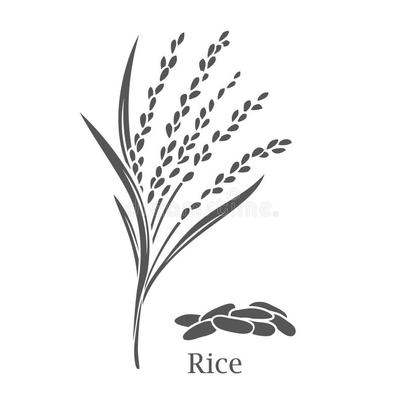 Reis-Getreide-Ernte-Glyphen-Symbol vektor abbildung