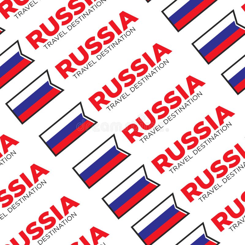 Reis naar Russisch nationaal de vlag naadloos patroon van Rusland vector illustratie Reis naar Russisch nationaal de vlag naadloos patroon van Rusland vector illustratie