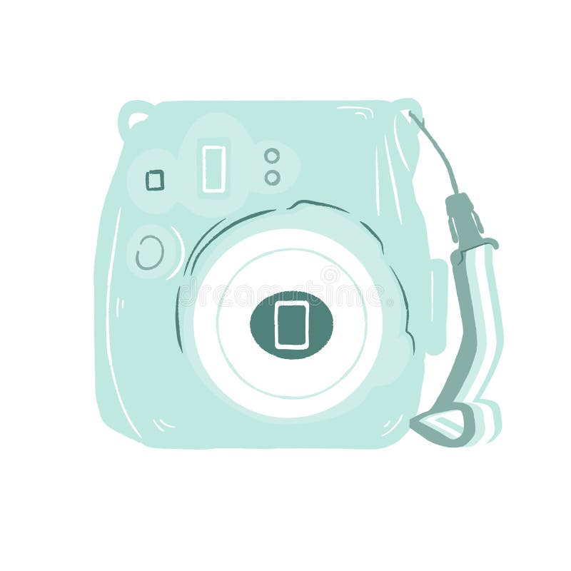 Reiselement polaroid mit weißem Hintergrund lizenzfreie abbildung