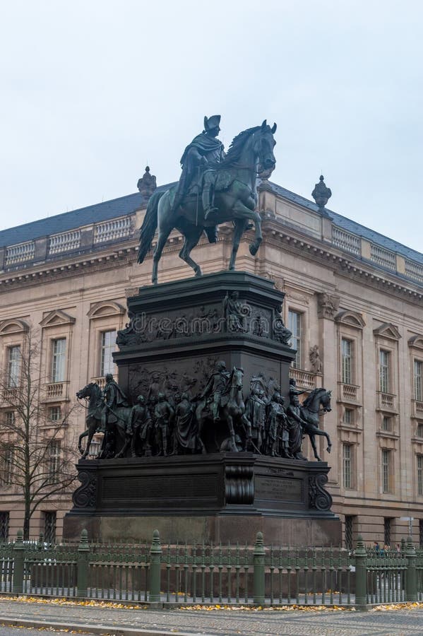 Reiterstandbild Friedrichs des Großen stockfotos