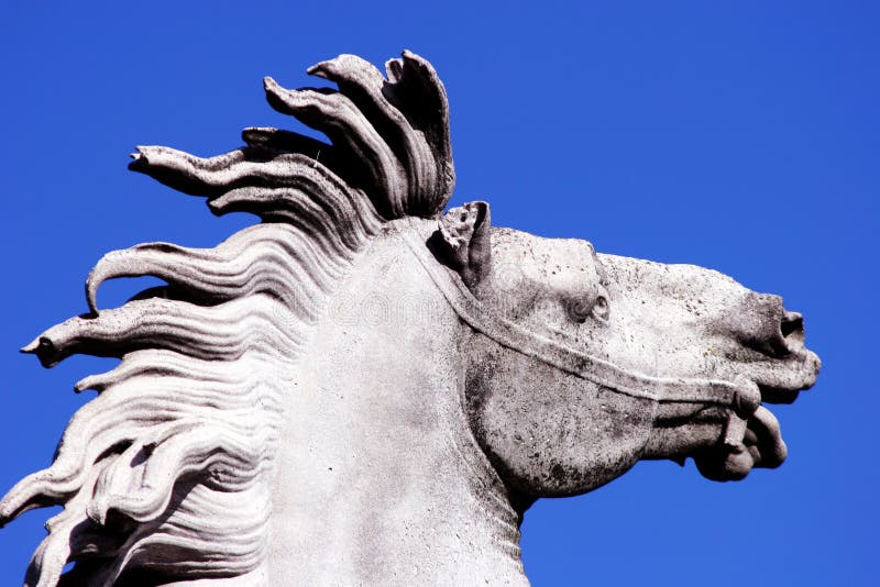 Reiterstatue stockbilder