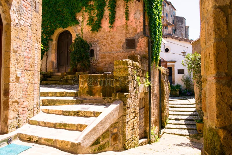 Charming village, with narrow streets in Sorano city,Italy. Charming village, with narrow streets in Sorano city,Italy