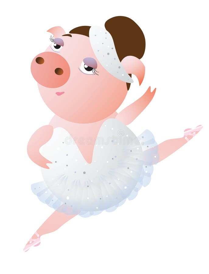 Reizendes Tanzenferkel in einem Ballettballettröckchen lizenzfreie abbildung Reizendes Tanzenferkel in einem Ballettballettröckchen lizenzfreie abbildung