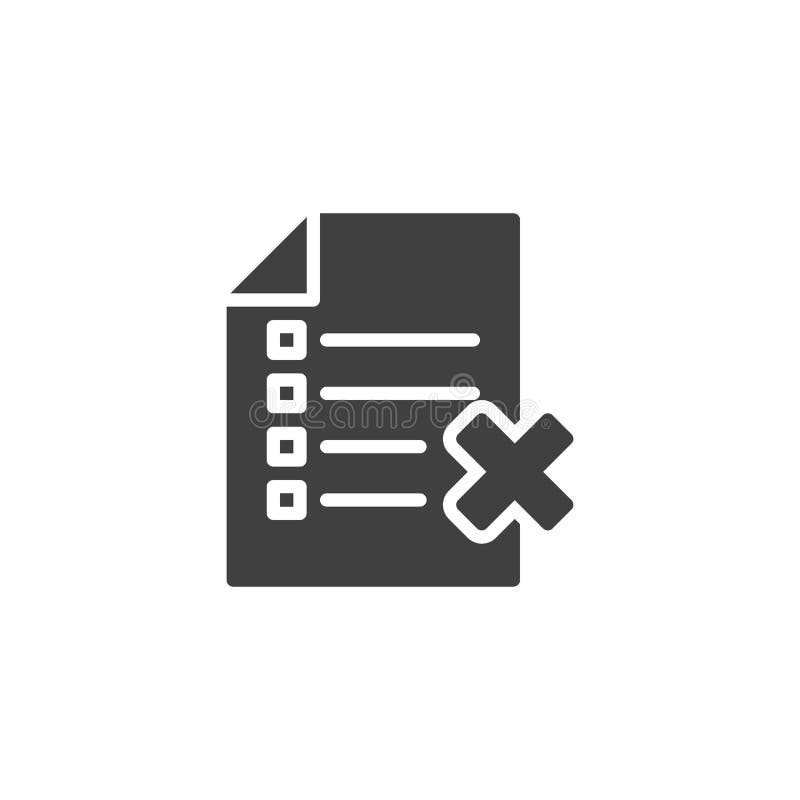 Reject document vector icon royalty free illustration