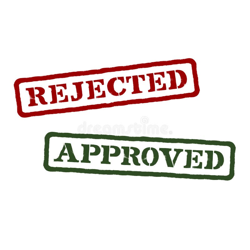 Rejected and approved. Vector format royalty free illustration