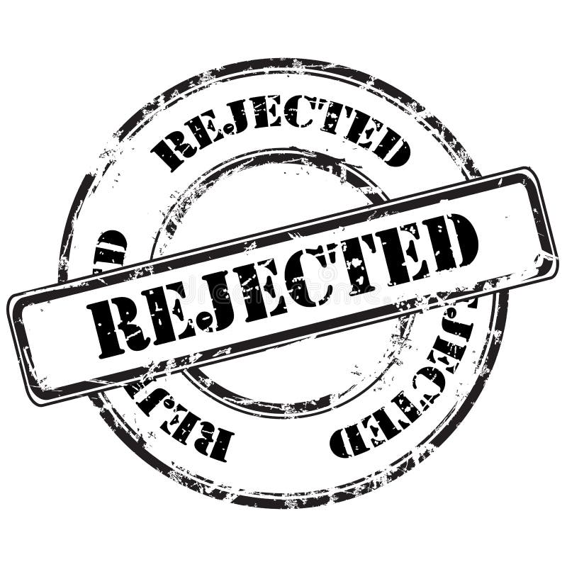 Rejected grunge rubber stamp stock illustration