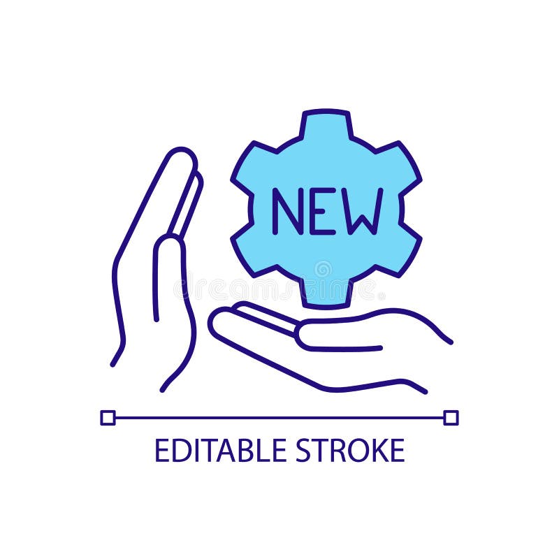 Rejecting new possibilities RGB color icon vector illustration