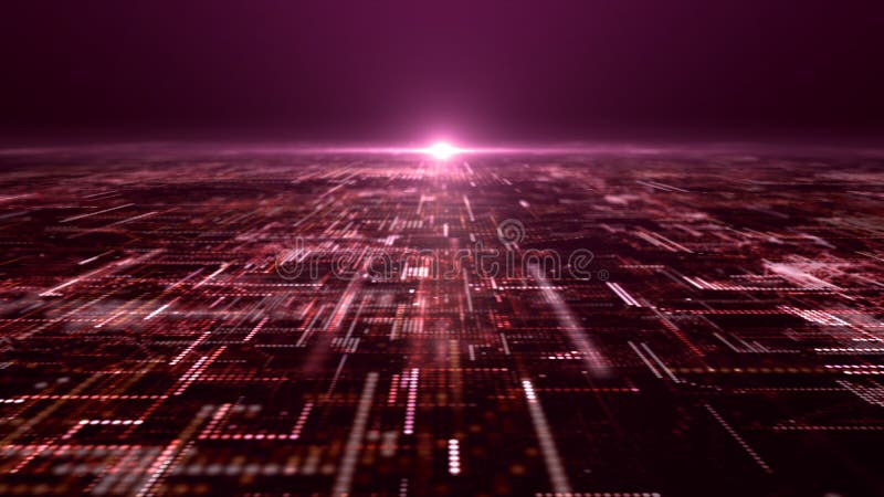 Rejilla abstracta futurista de las partículas de la matriz de Digitaces fotografía de archivo libre de regalías