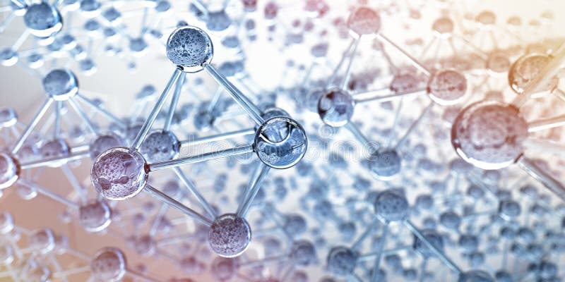 Rejilla de las moléculas de cristal - visualización de la estructura 3d stock de ilustración Rejilla de las moléculas de cristal - visualización de la estructura 3d stock de ilustración