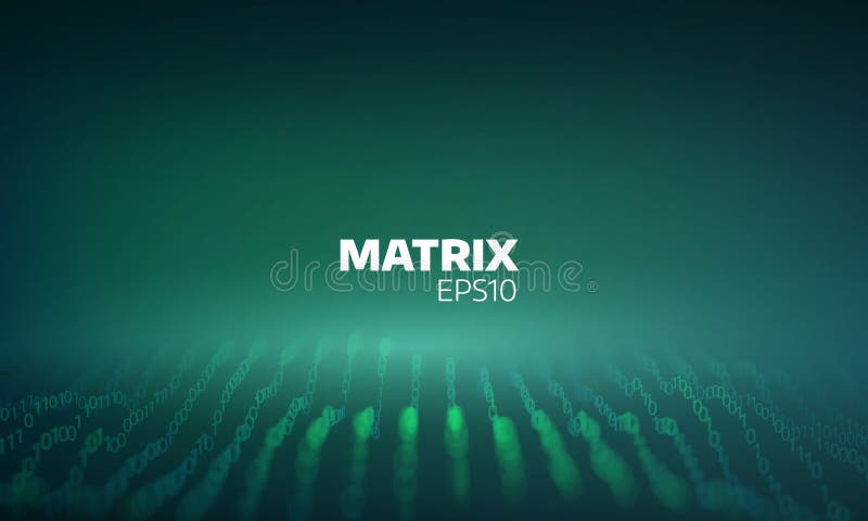 Rejilla digital abstracta Ciberespacio de la matriz de pedazo Proceso de codificación Flujo de datos futurista libre illustration