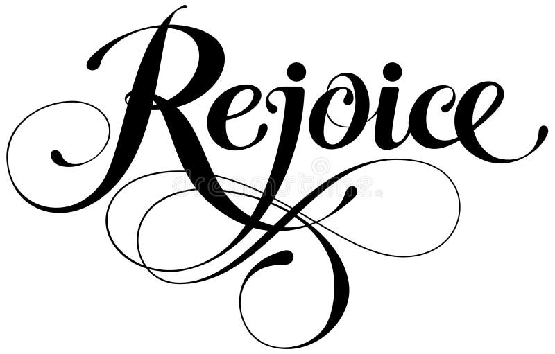 Rejoice Custom Calligraphy Text Stock Vector Illustration Of rejoice-custom-calligraphy-text-stock-vector-illustration-of