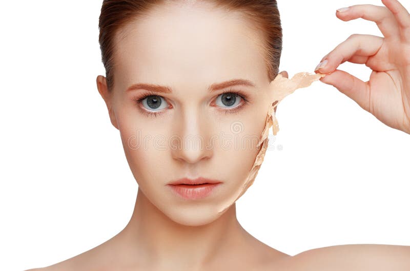 Rejuvenecimiento del concepto de la belleza, renovación, cuidado de piel, problemas de piel imagen de archivo Rejuvenecimiento del concepto de la belleza, renovación, cuidado de piel, problemas de piel imagen de archivo