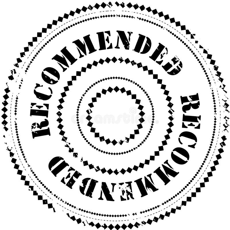 Rekommenderad rubber stämpel stock illustrationer