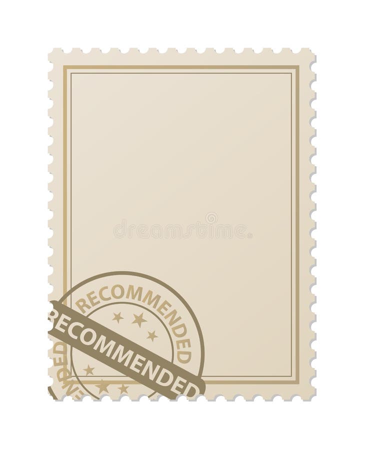 Rekommenderad stämpel vektor illustrationer