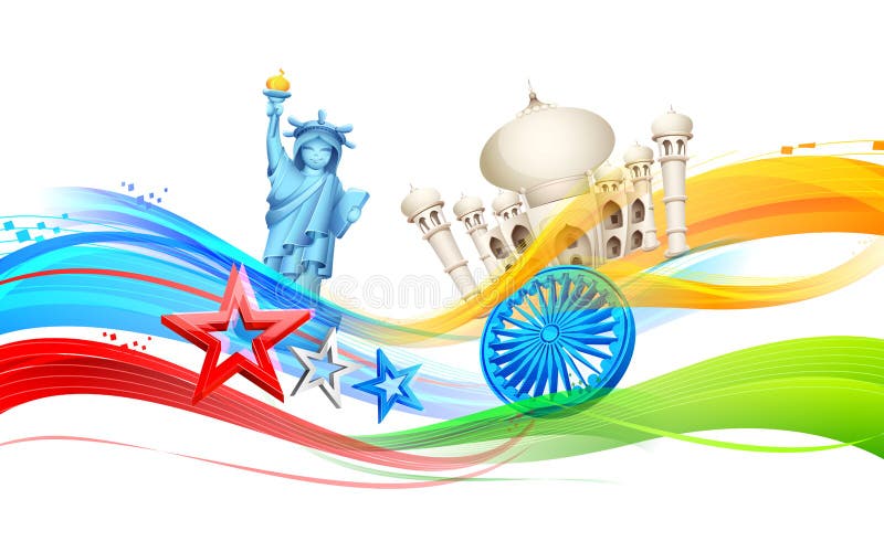 Relación de India-América ilustración del vector Relación de India-América ilustración del vector