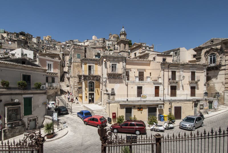 View of a glimpse of ragusa from the churchyard of purgatory. View of a glimpse of ragusa from the churchyard of purgatory