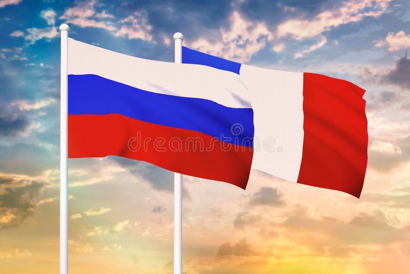 Russia And France Banner Design Vector Illustration Stock Vector Illustration Of Color