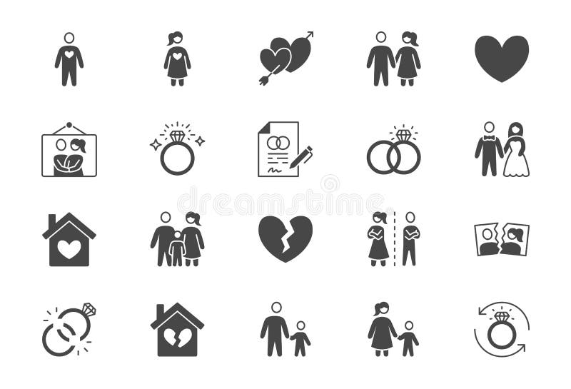 Marital Status Flat Line Icon Vector Outline Illustration Of Two Rings marital-status-flat-line-icon-vector-outline-illustration-of-two-rings