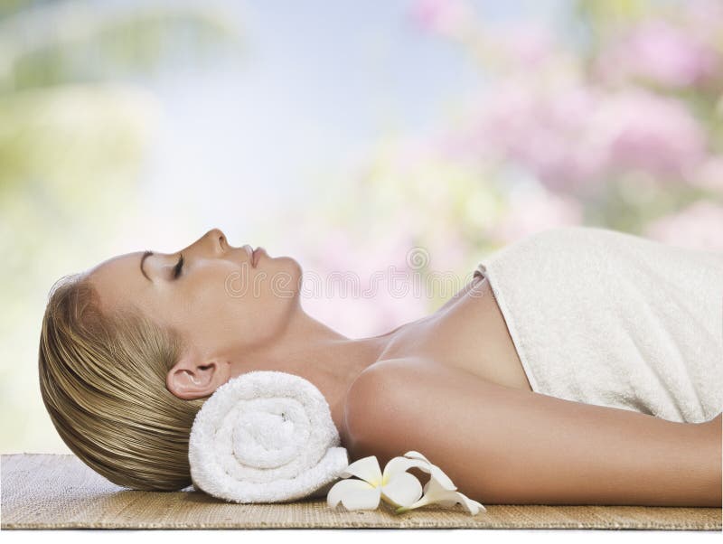 Spa Young Woman Relax at Massage Treatment Stock Image Image of massaging, healthy 13271885