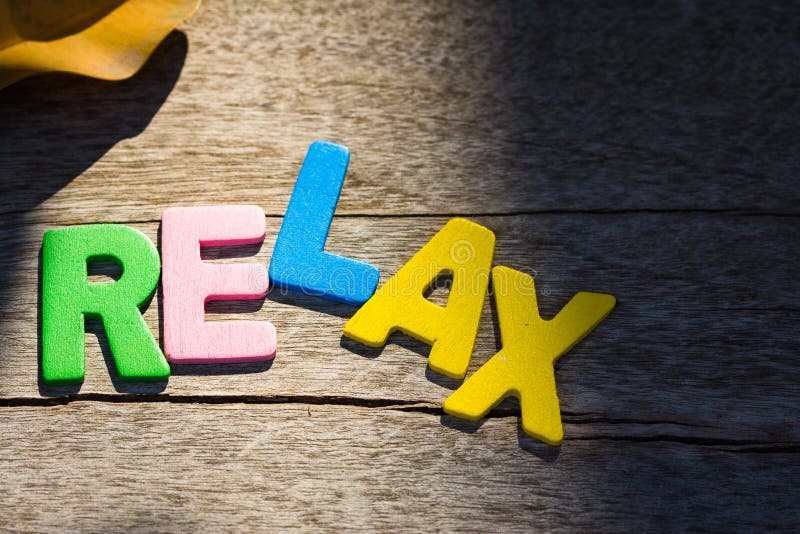 Relax stock photo. Image of leisure, break, easy, letter - 46495992