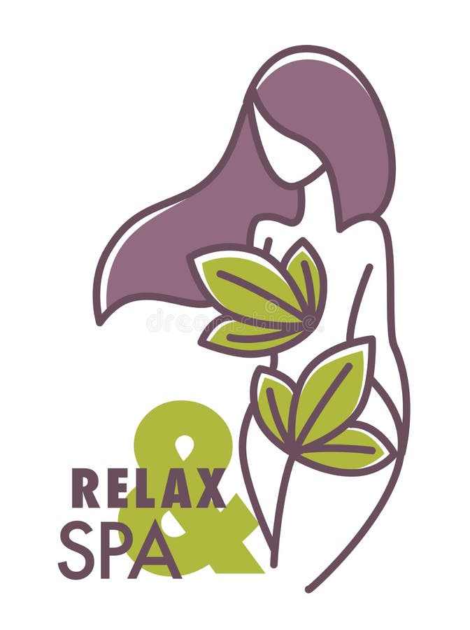 Relax and spa center, salon logo graphic design