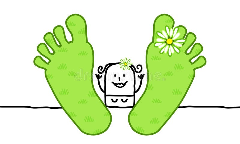 Relax & spring - hand drawn cartoon character