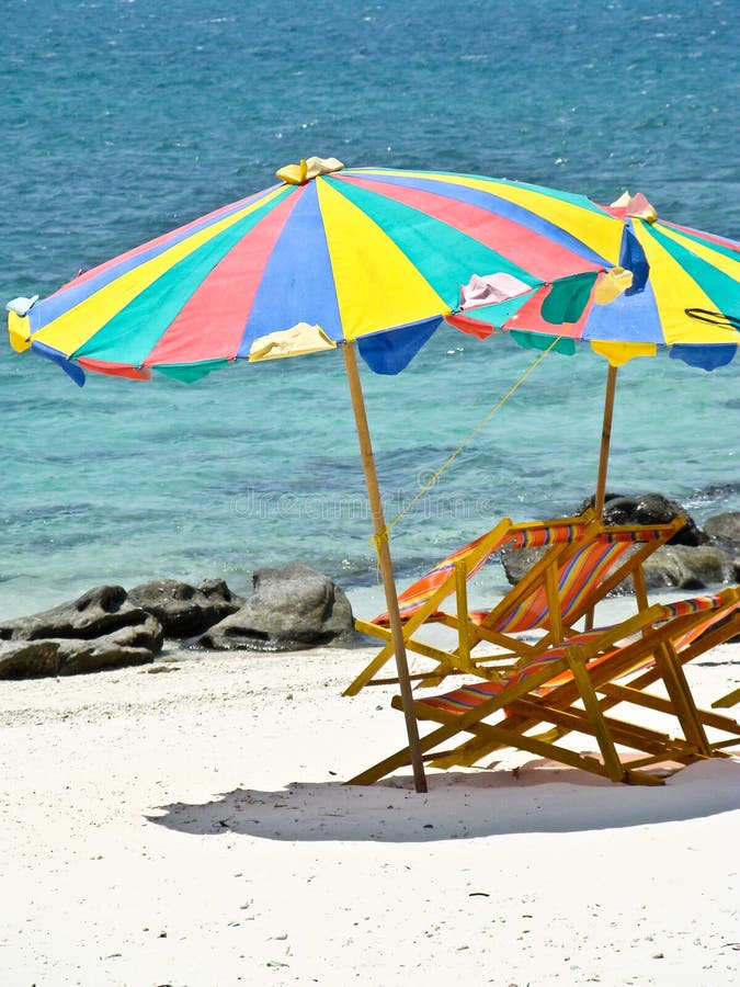 Relax time, an umbrella and two chairs