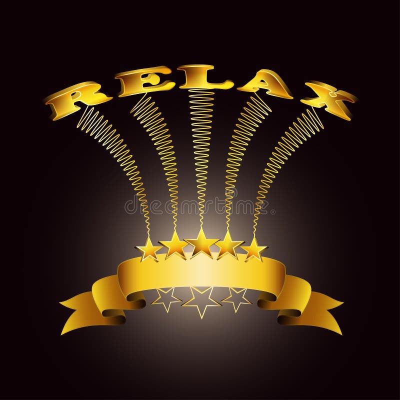 Etiqueta vetorial relaxante ilustração stock