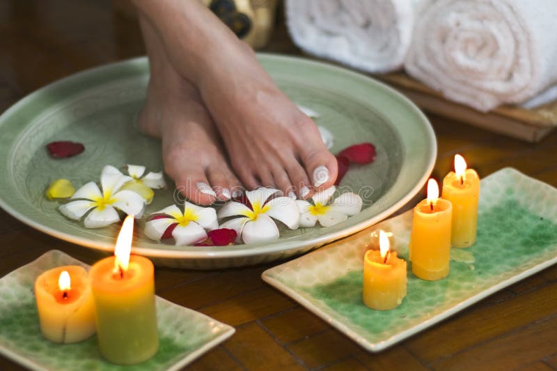 Relaxing Aromatherapy Spa for Feet 7 Stock Photo Image of beautiful