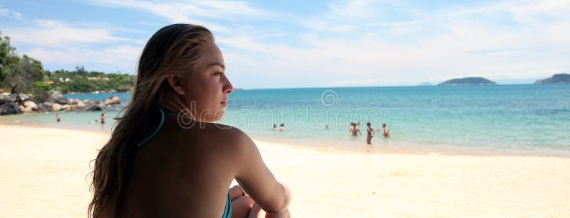 Relaxing on the beach