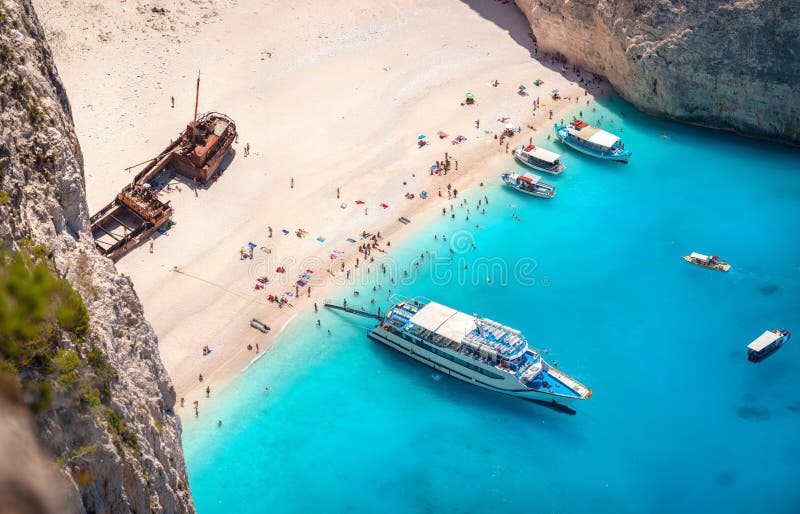 Navagio beach, Zakinthos island, Greece