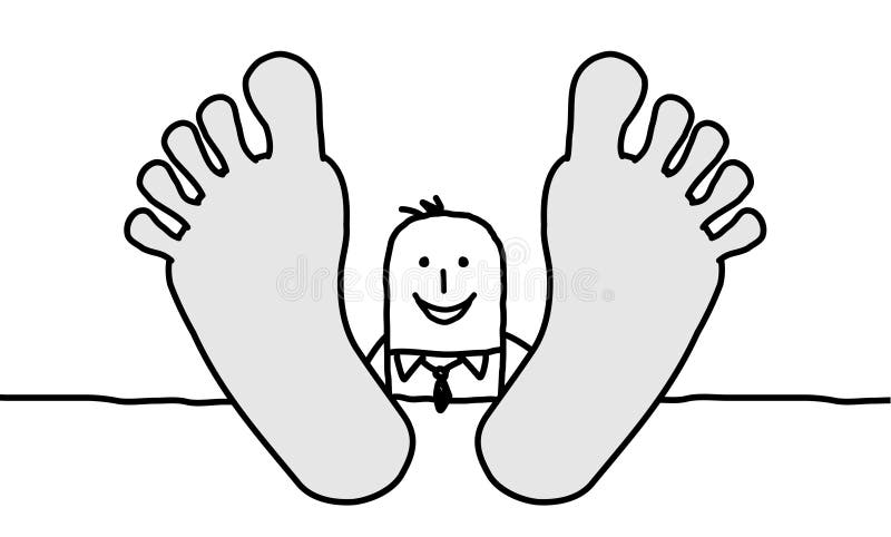 Relaxing businessman vector illustration