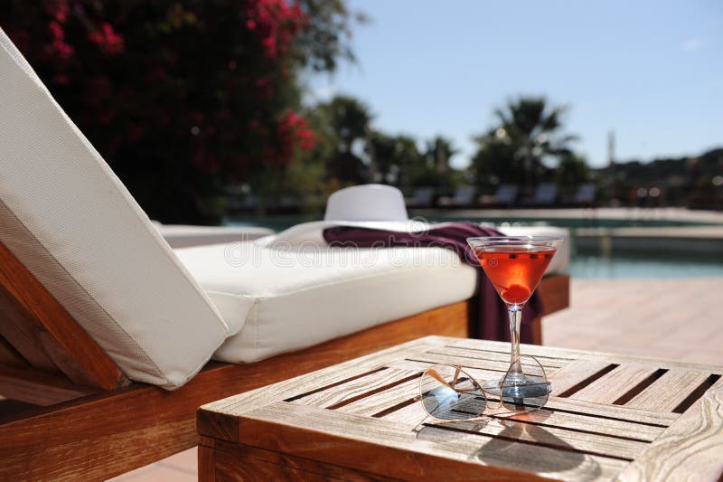 Relaxing in a Luxury Hotel by the Pool Stock Photo Image of relaxing, softdrink 54138248